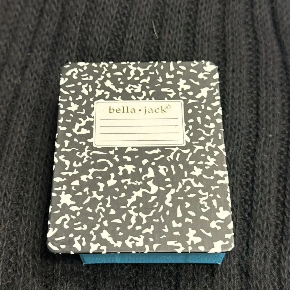 Bella.Jack marble notebook earring trio